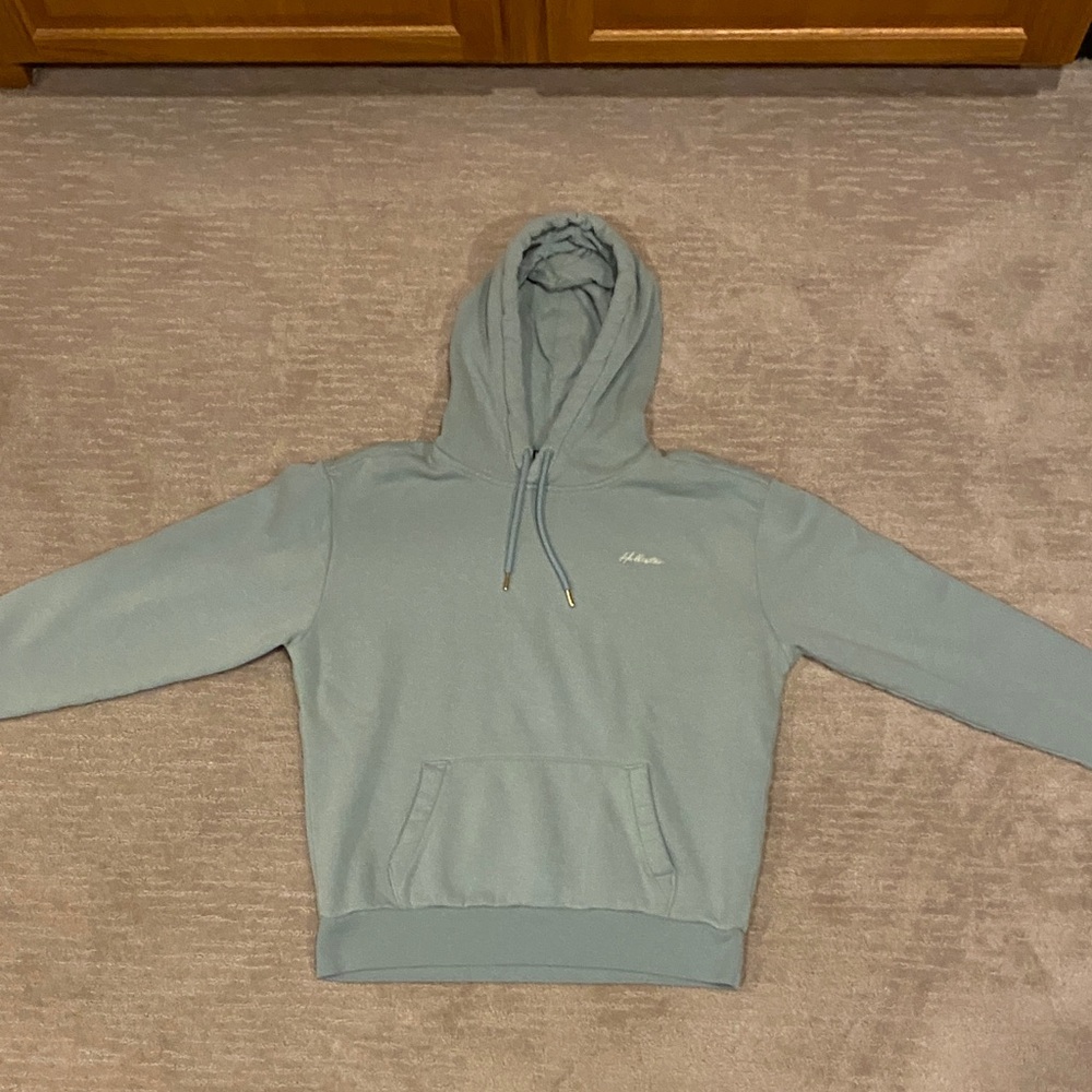 Hollister Sage Green Hoodie with Embroidered Logo